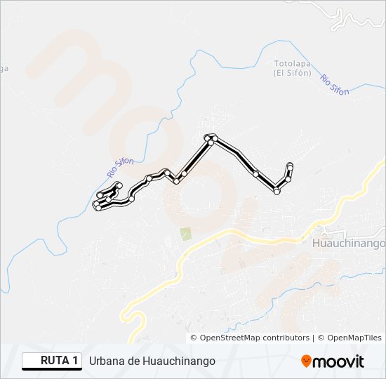 ruta 1 Route: Schedules, Stops & Maps - Ramal Tlalcoyunga (Circuito)  (Updated)