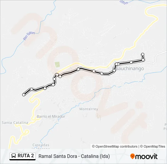 RUTA 2 Bus Line Map