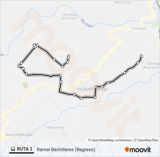 Mapa de RUTA 2 de autobús