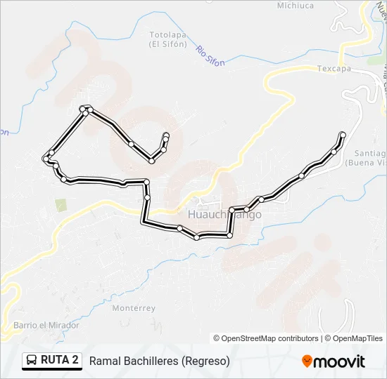 RUTA 2 Bus Line Map