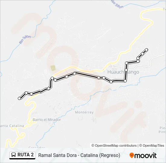 RUTA 2 Bus Line Map