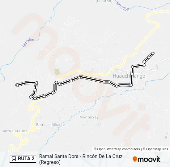 RUTA 2 Bus Line Map