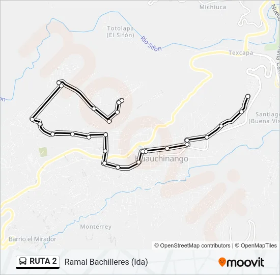 RUTA 2 Bus Line Map