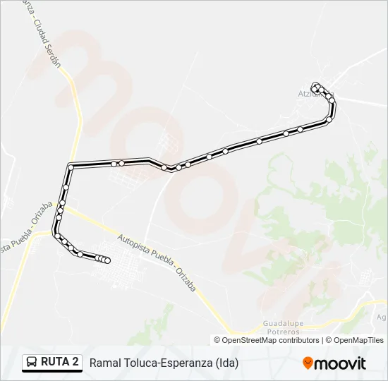 RUTA 2 Bus Line Map
