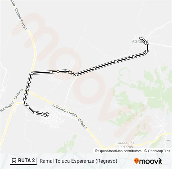 RUTA 2 Bus Line Map