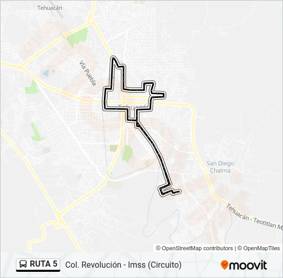 RUTA 5 Bus Line Map
