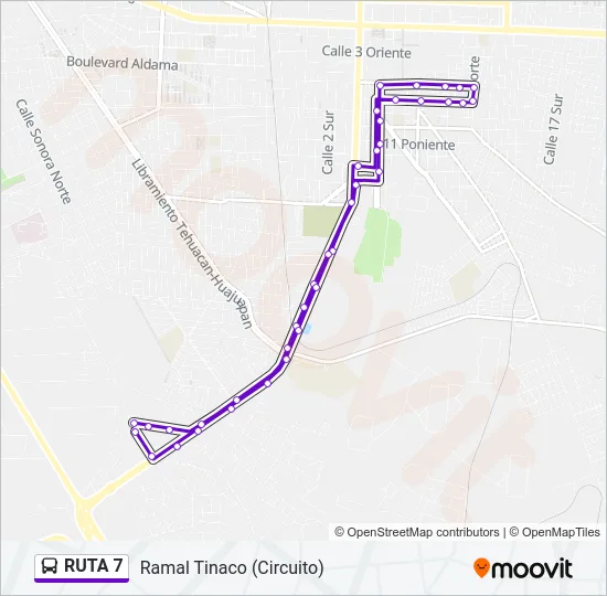 RUTA 7 Bus Line Map