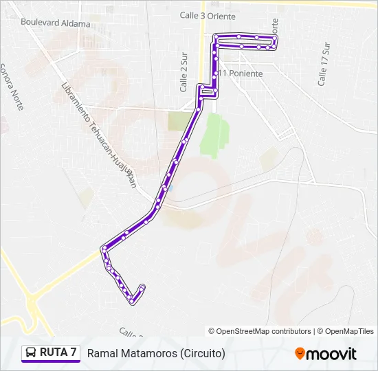 RUTA 7 Bus Line Map