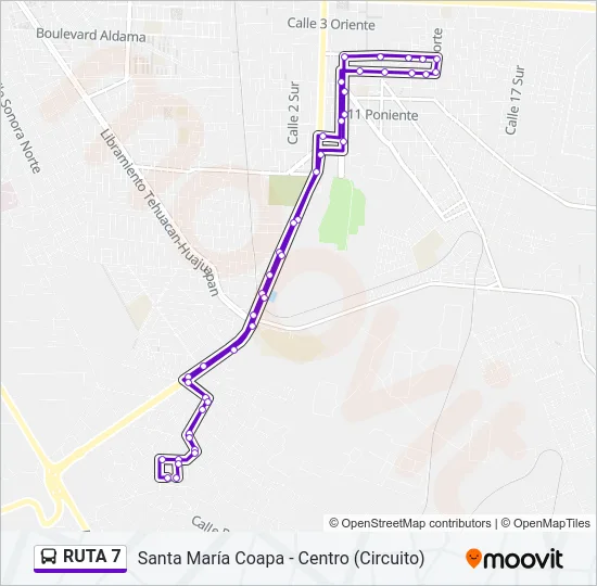 RUTA 7 Bus Line Map