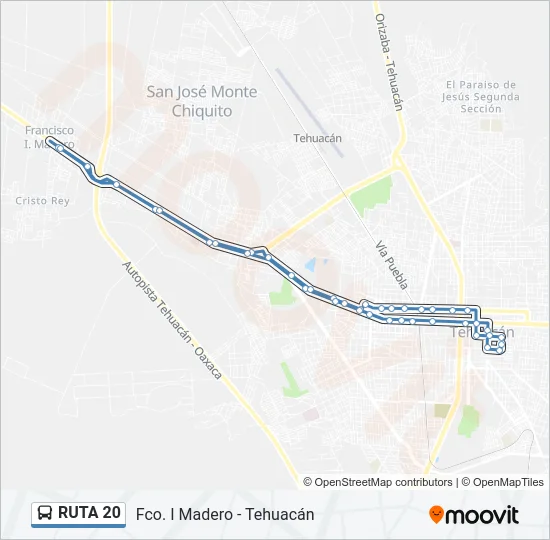 RUTA 20 Bus Line Map