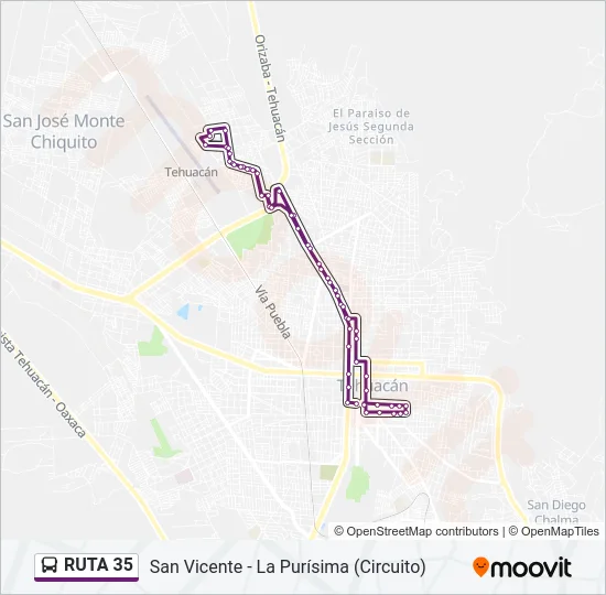 RUTA 35 Bus Line Map