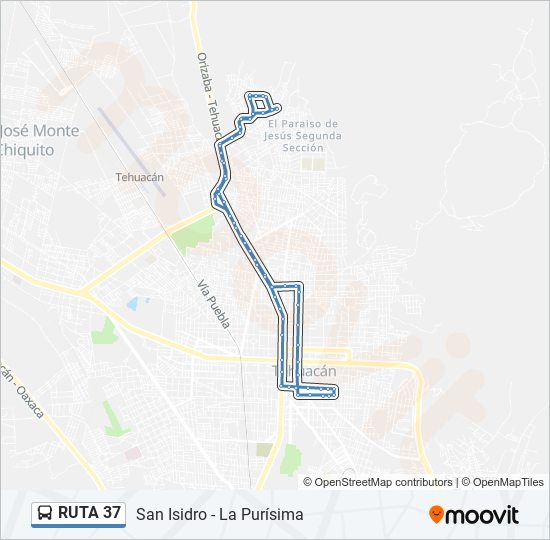 Mapa de RUTA 37 de autobús