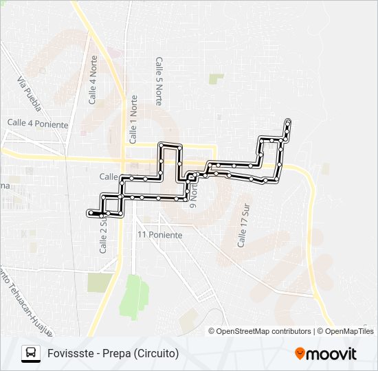 Mapa de RUTA 31A de autobús
