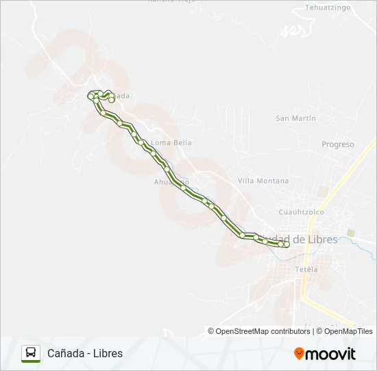 RUTA CAÑADA Bus Line Map