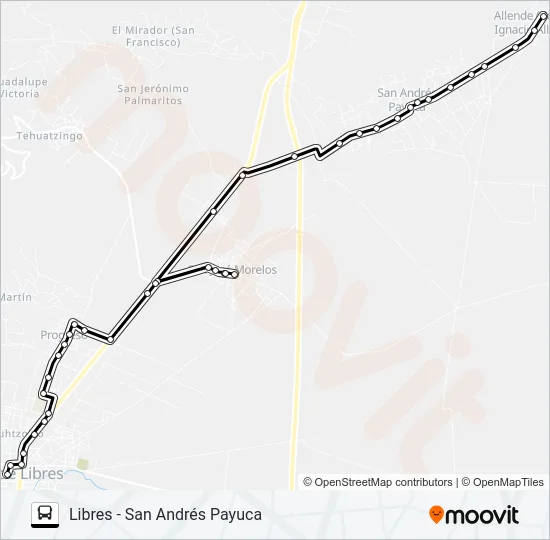 RUTA LIBRES Bus Line Map
