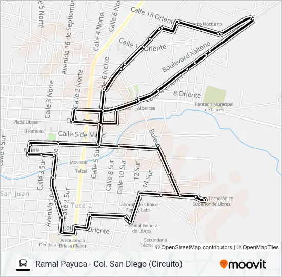 RUTA PAYUCA Bus Line Map