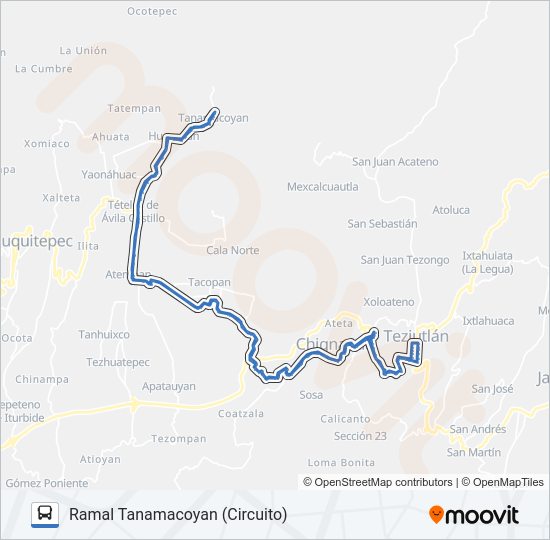 Mapa de RUTA VERDES de autobús