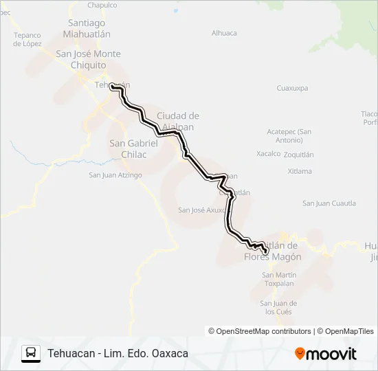 RUTA TEHUACÁN Bus Line Map