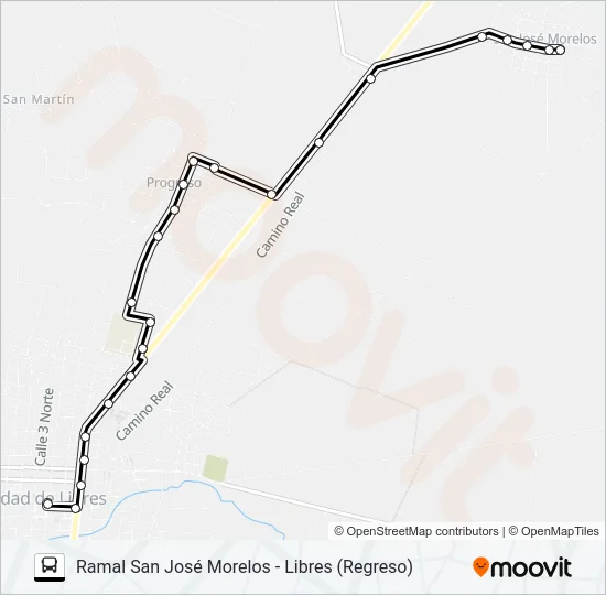 RUTA SN JOSÉ M. Bus Line Map
