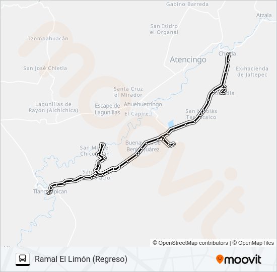 Mapa de RUTA VIBORILLAS de autobús
