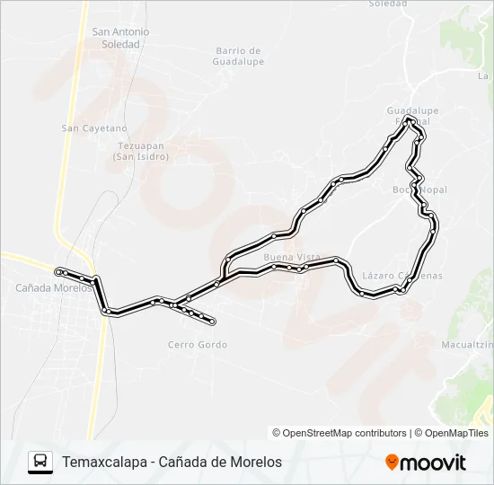 RUTA TEMAXCALAPA Bus Line Map
