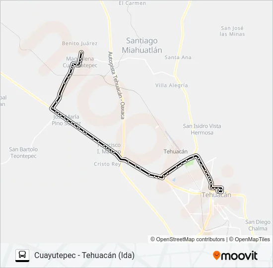 RUTA CUAYUCATEPEC Bus Line Map