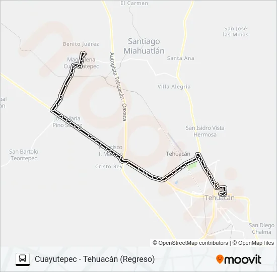 RUTA CUAYUCATEPEC Bus Line Map