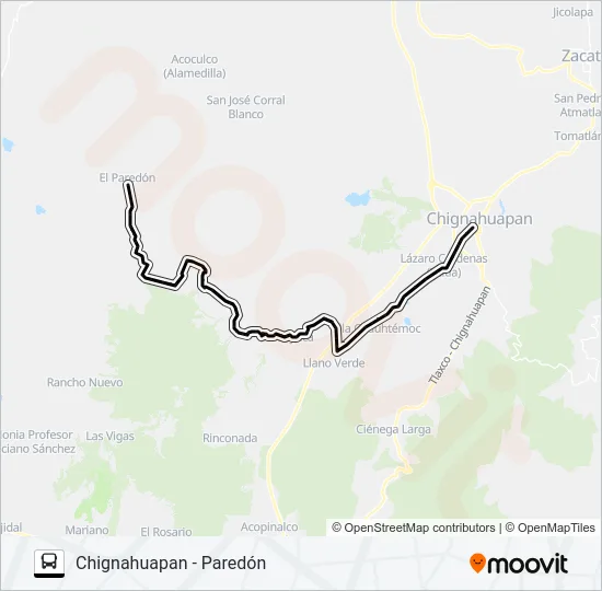 RUTA CHIG. PAREDÓN Bus Line Map