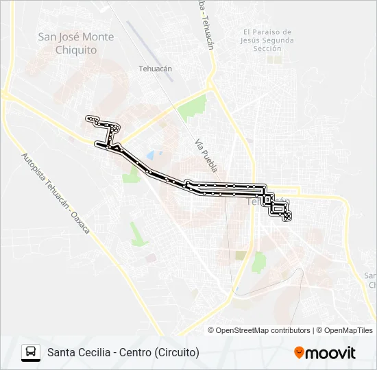 RUTA SANTA CECILIA Bus Line Map