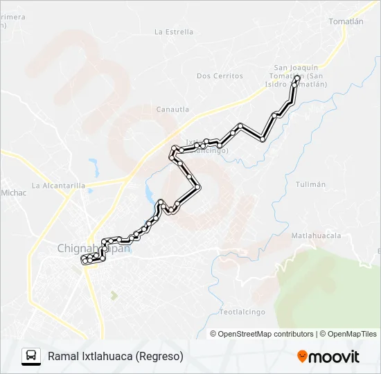 RUTA BAÑOS TERMALES Bus Line Map