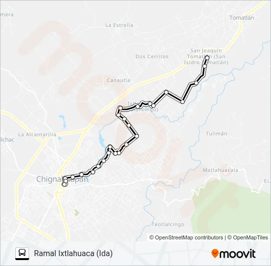 RUTA BAÑOS TERMALES Bus Line Map