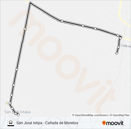 Mapa de RUTA SAN JOSÉ IXTIPA de autobús