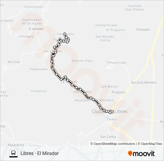 RUTA LIB.- EL MIRADOR Bus Line Map