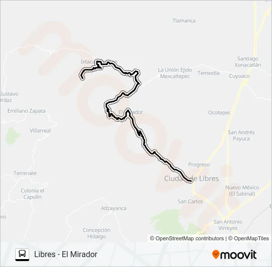 RUTA LIB.- EL MIRADOR Bus Line Map