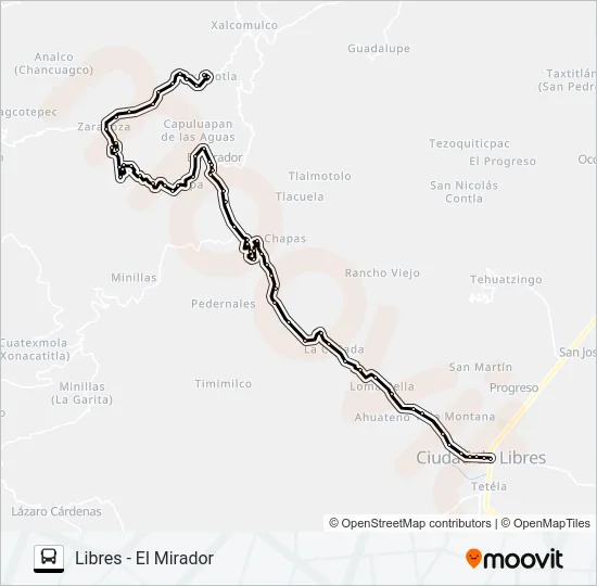 RUTA LIB.- EL MIRADOR Bus Line Map