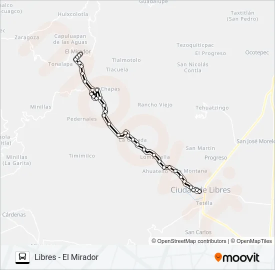 RUTA LIB.- EL MIRADOR Bus Line Map