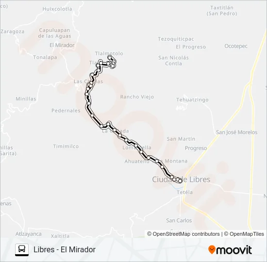 RUTA LIB.- EL MIRADOR Bus Line Map