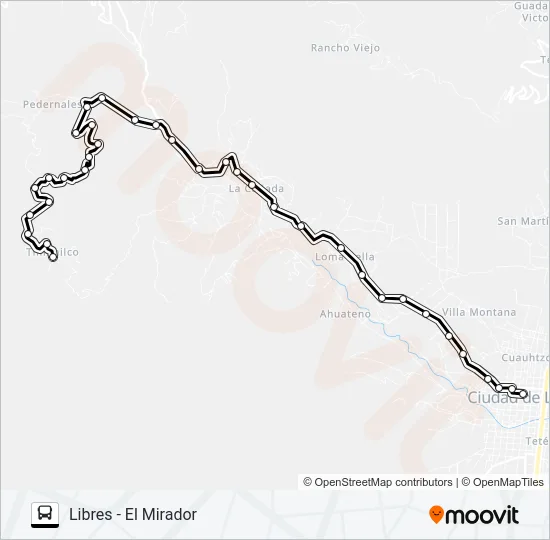 RUTA LIB.- EL MIRADOR Bus Line Map