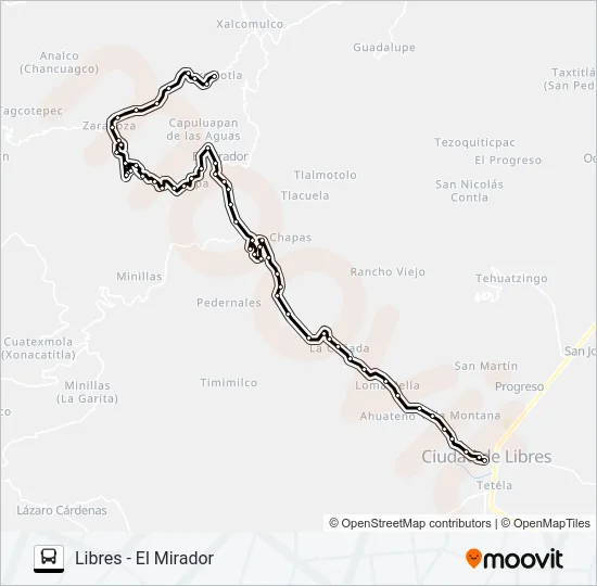 RUTA LIB.- EL MIRADOR Bus Line Map