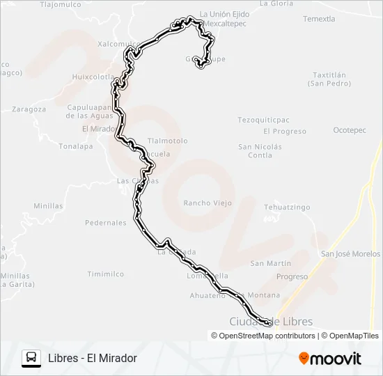 RUTA LIB.- EL MIRADOR Bus Line Map