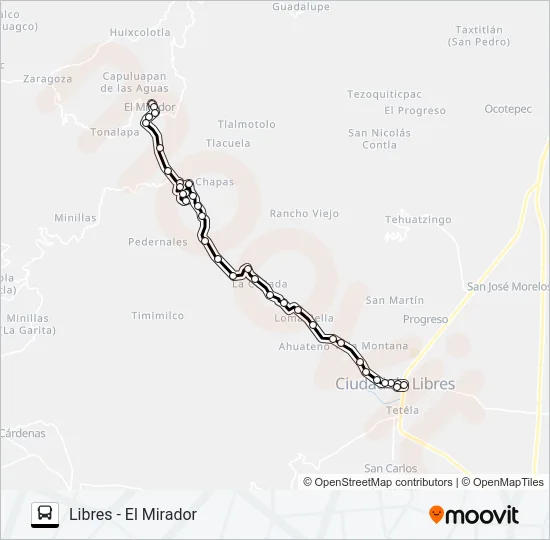 RUTA LIB.- EL MIRADOR Bus Line Map
