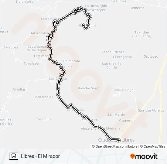 RUTA LIB.- EL MIRADOR Bus Line Map