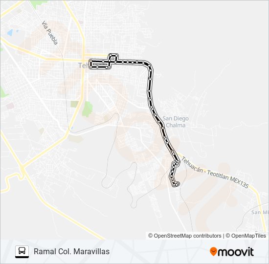 Mapa de RUTA SANTA CRUZ ACAPA de autobús