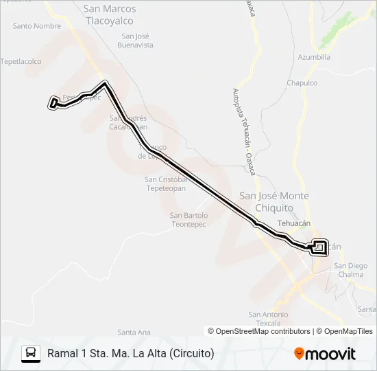 RUTA STA. MA. LA ALTA Bus Line Map