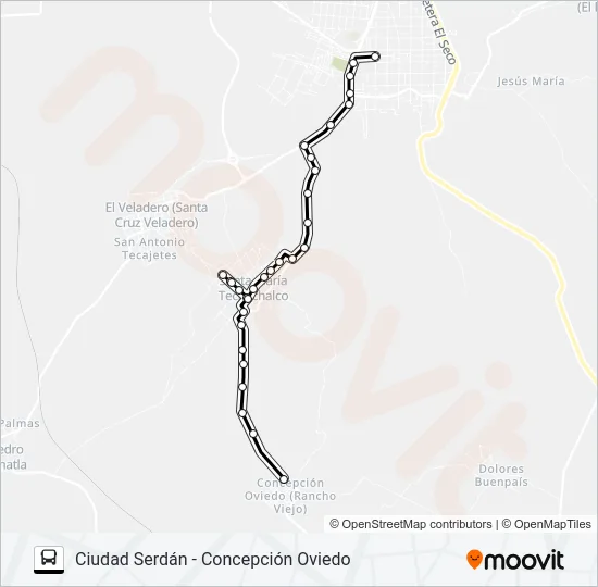 RUTA CONCEPCIÓN OVIEDO Bus Line Map