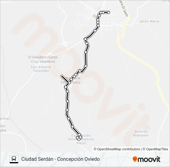 RUTA CONCEPCIÓN OVIEDO Bus Line Map