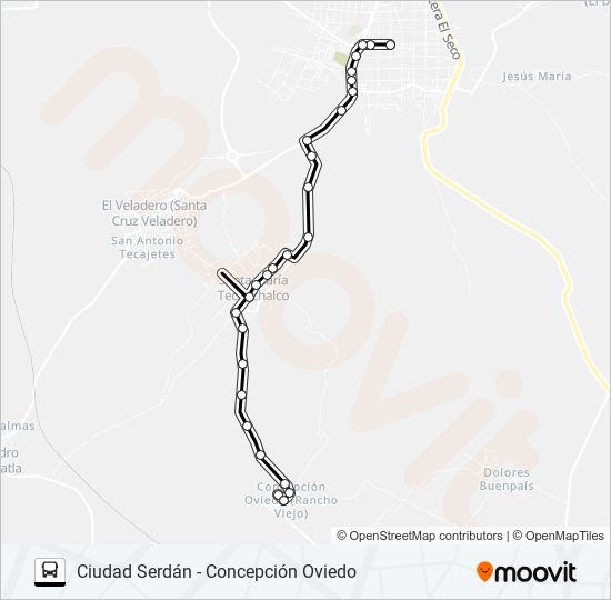 RUTA CONCEPCIÓN OVIEDO bus Line Map