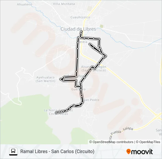 RUTA LIB. - SN. CARLOS Bus Line Map