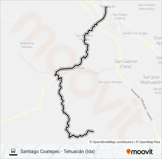 RUTA SANTIAGO COATEPEC Bus Line Map