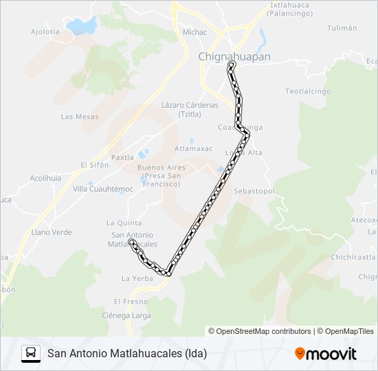 RUTA CHIG. - SN ANTONIO bus Line Map